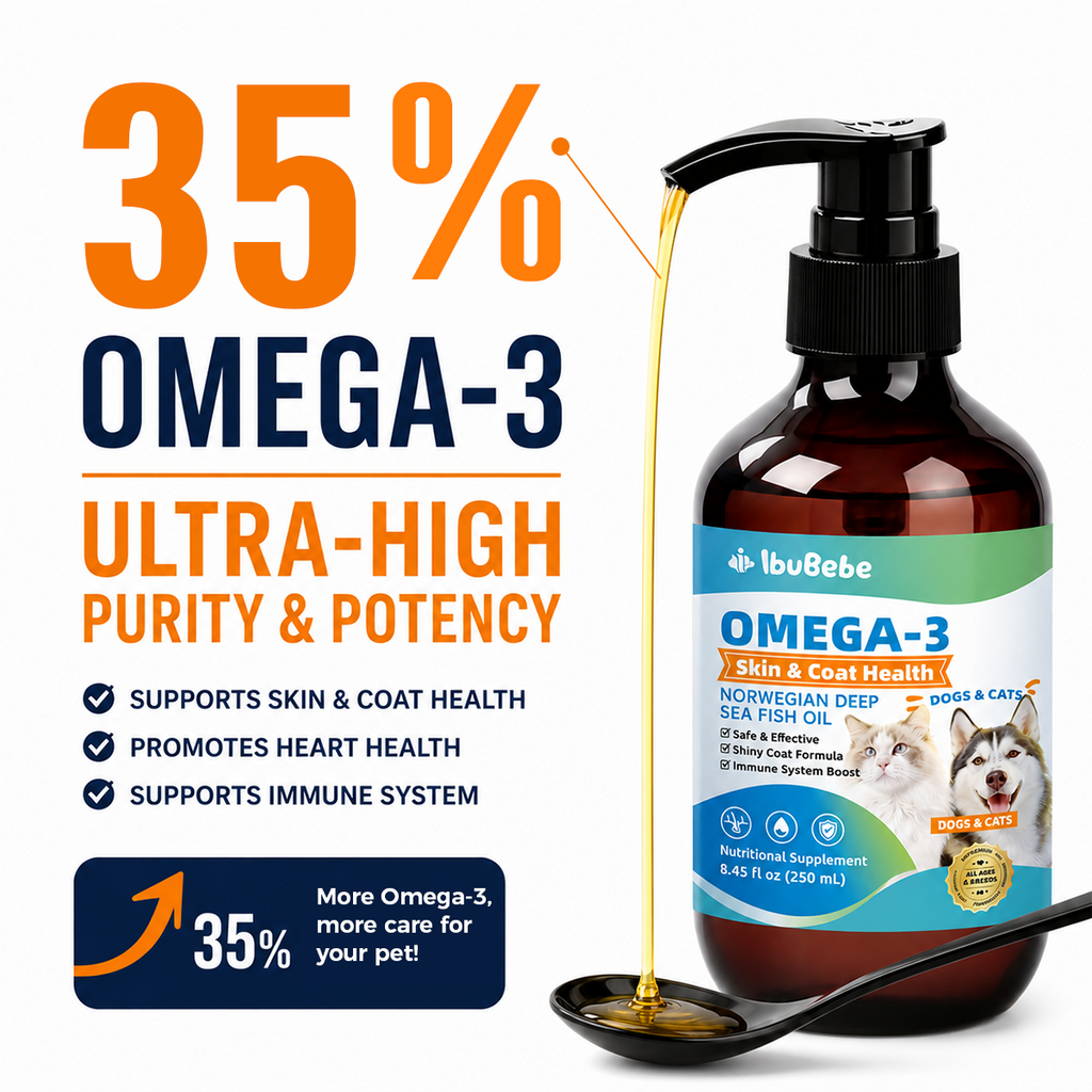 35% Omega-3 Fish Oil for Dogs & Cats | EPA & DHA | Daily Skin & Coat Support | 8.45oz